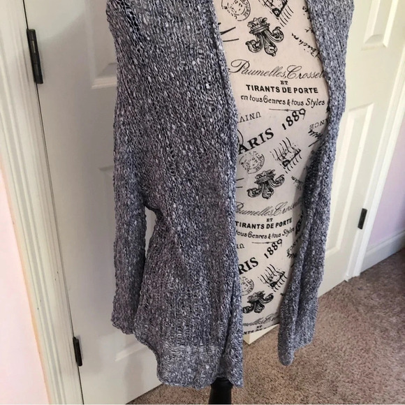 -EILEEN FISHER CLASSIC ELEGANT 100% COTTON OPEN WATERFALL CARDIGAN … - Picture 3 of 5